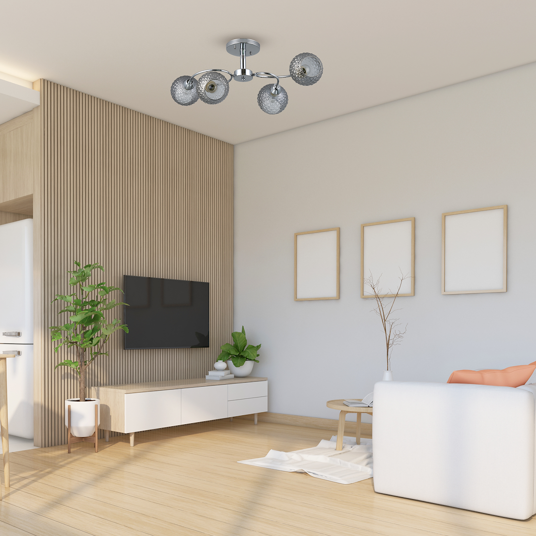 Lustra Oakland Silver Premium 4xE27