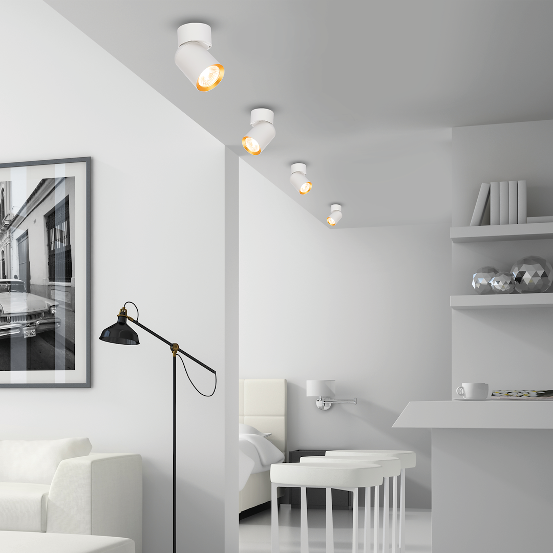 Aplica Andy II White & Gold Premium cu Spot Reglabil 1xGU10