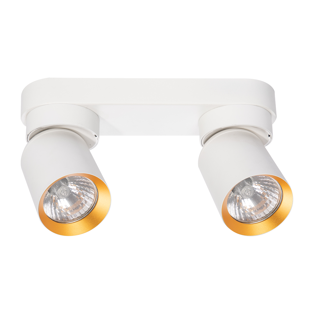 Lustra Andy White & Gold Premium cu 2 Spoturi Reglabile