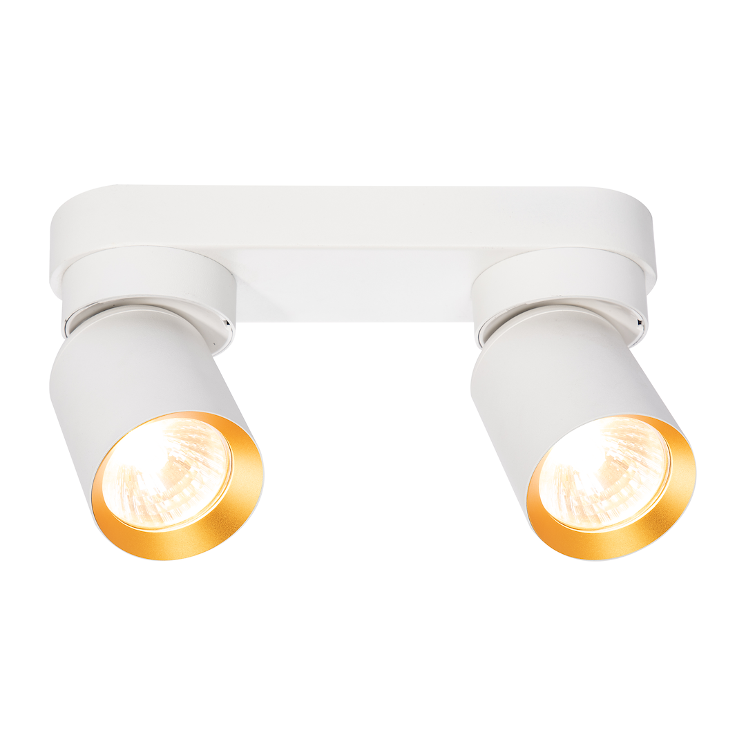 Lustra Andy White & Gold Premium cu 2 Spoturi Reglabile