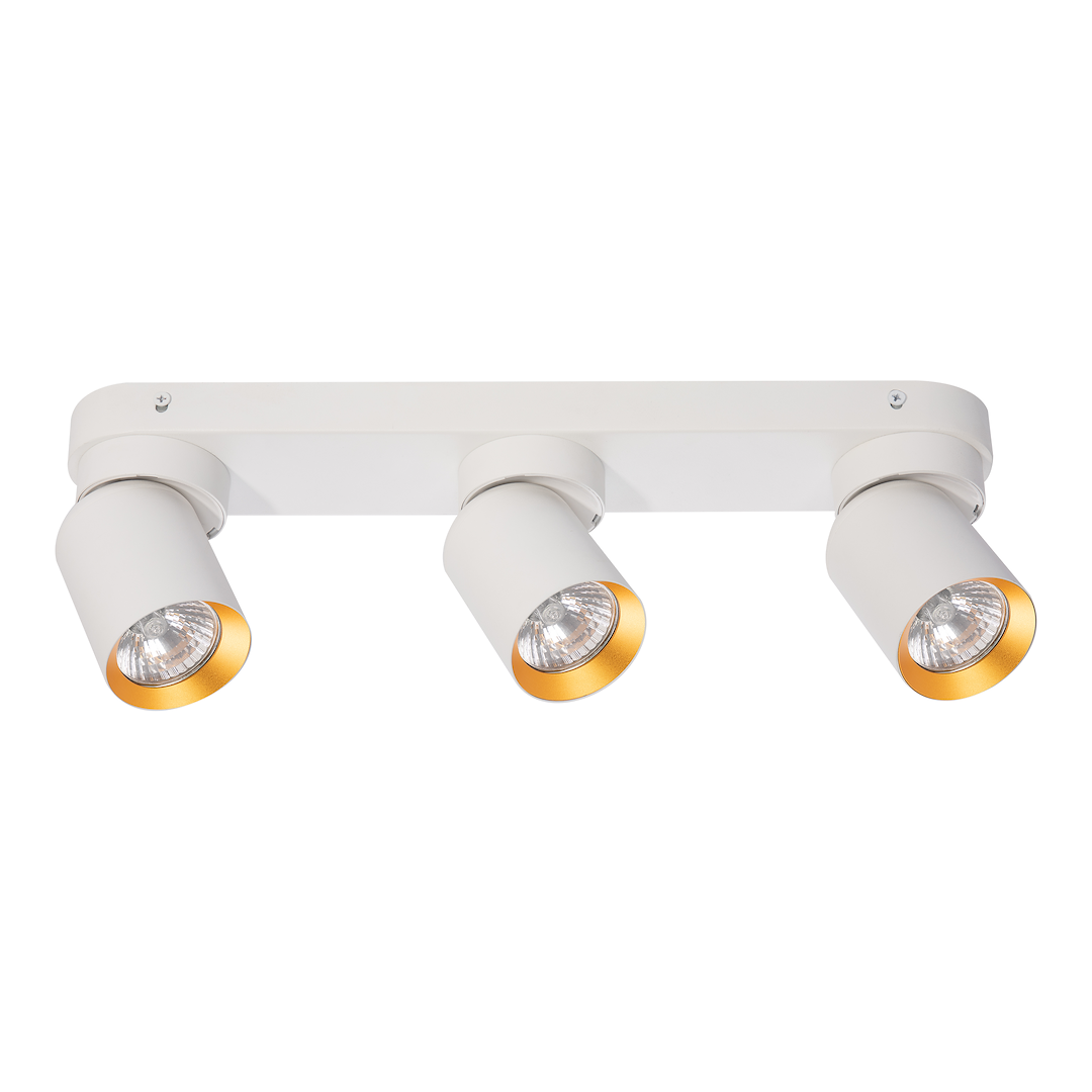 Lustra Andy White & Gold Premium cu 3 Spoturi Reglabile
