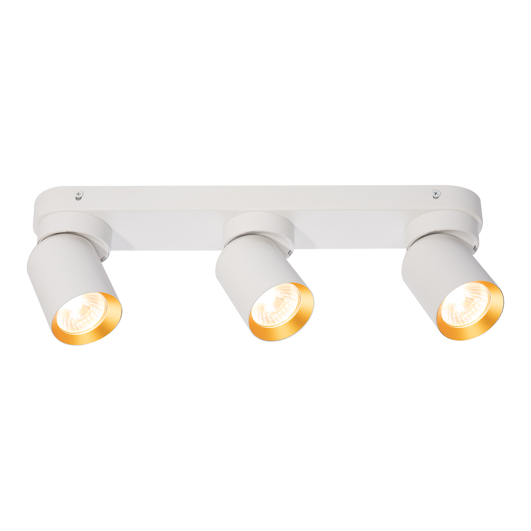 Lustra Andy White & Gold Premium cu 3 Spoturi Reglabile