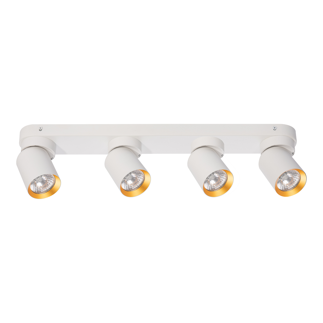 Lustra Andy White & Gold Premium cu 4 Spoturi Reglabile