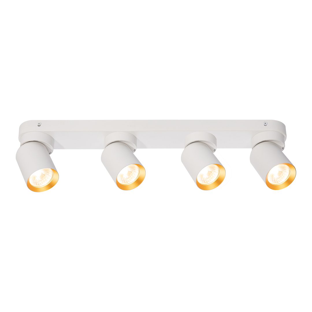 Lustra Andy White & Gold Premium cu 4 Spoturi Reglabile