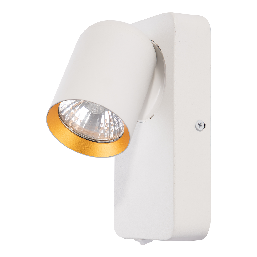 Aplica Andy White & Gold Premium cu Spot Reglabil 1xGU10