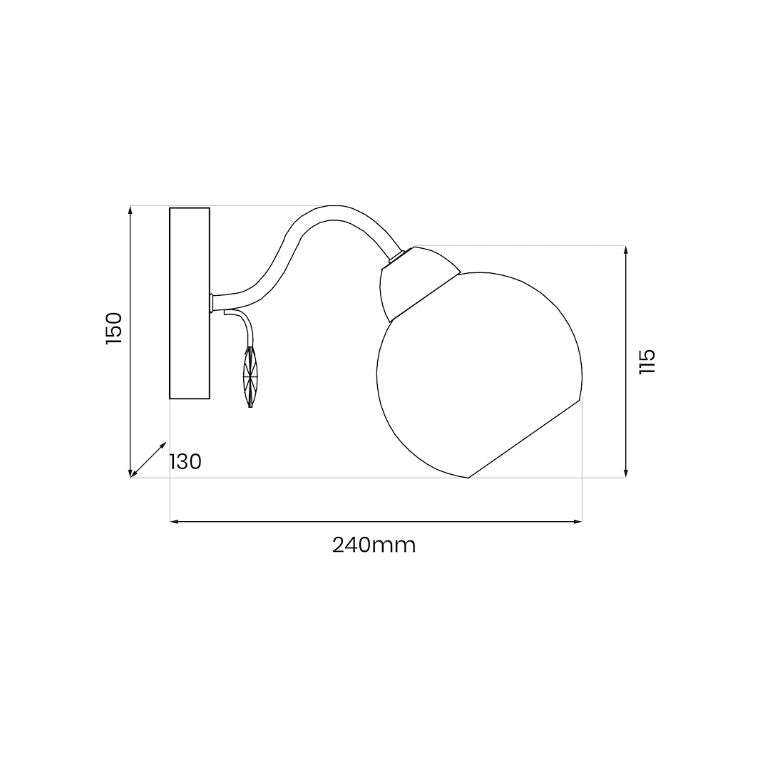Aplica Connor White & Silver Premium