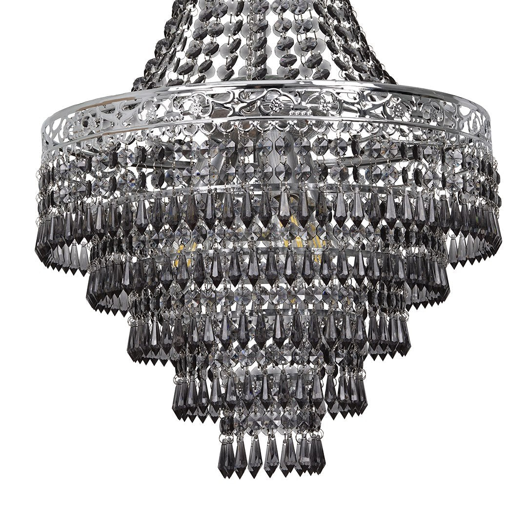 Candelabru Cristal Coral Black Premium ⌀36CM