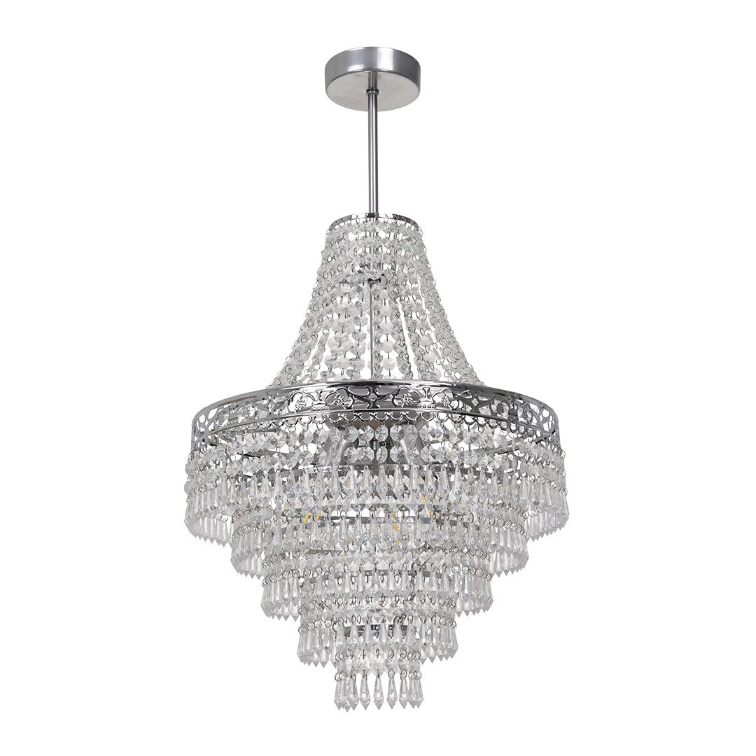 Candelabru Cristal Coral Silver Premium ⌀36CM