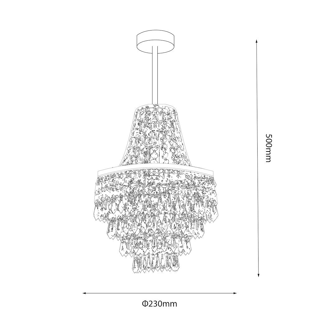 Candelabru Gemma Black & Silver Premium ⌀23CM