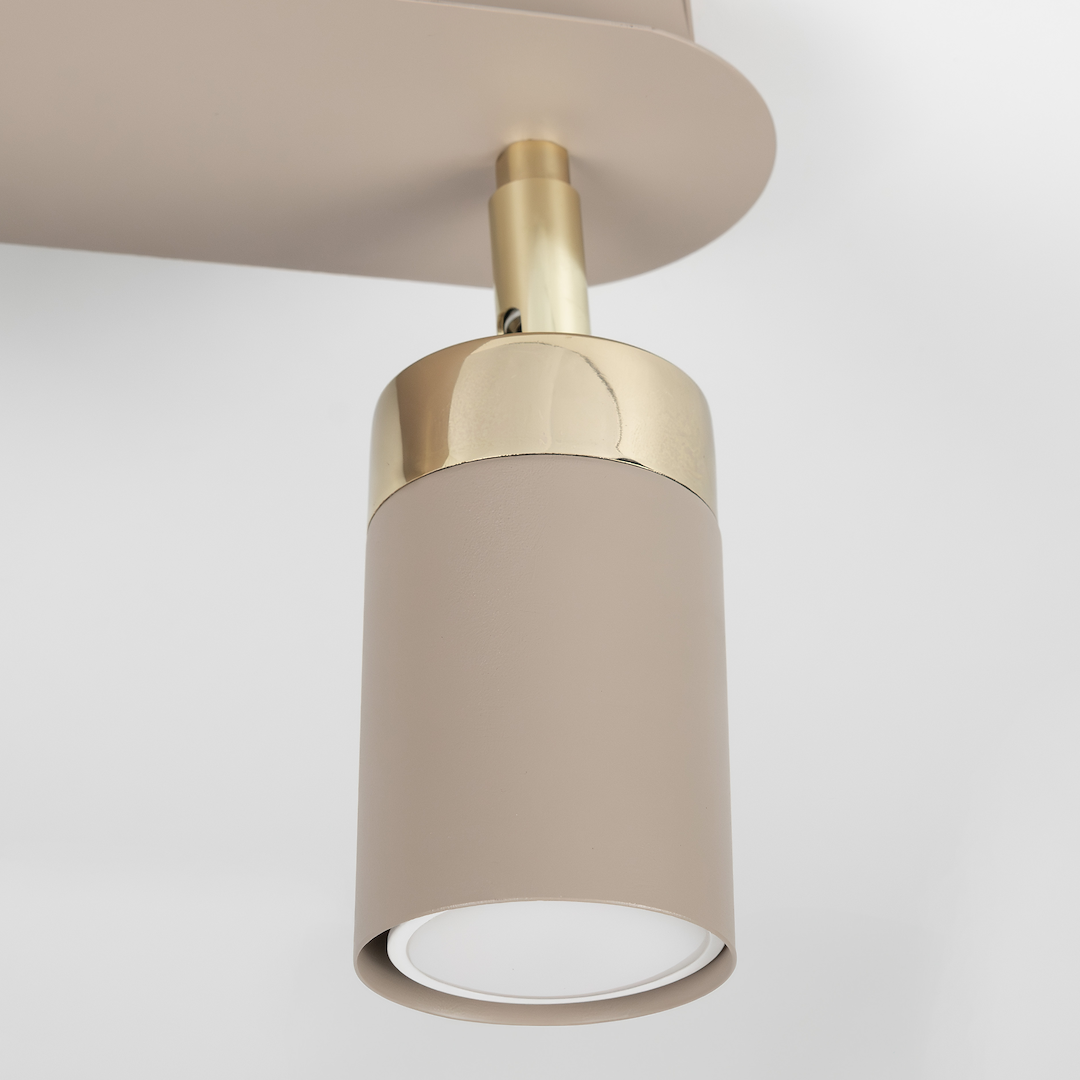 Lustra Joker Premium Beige & Gold cu 2 Spoturi Reglabile