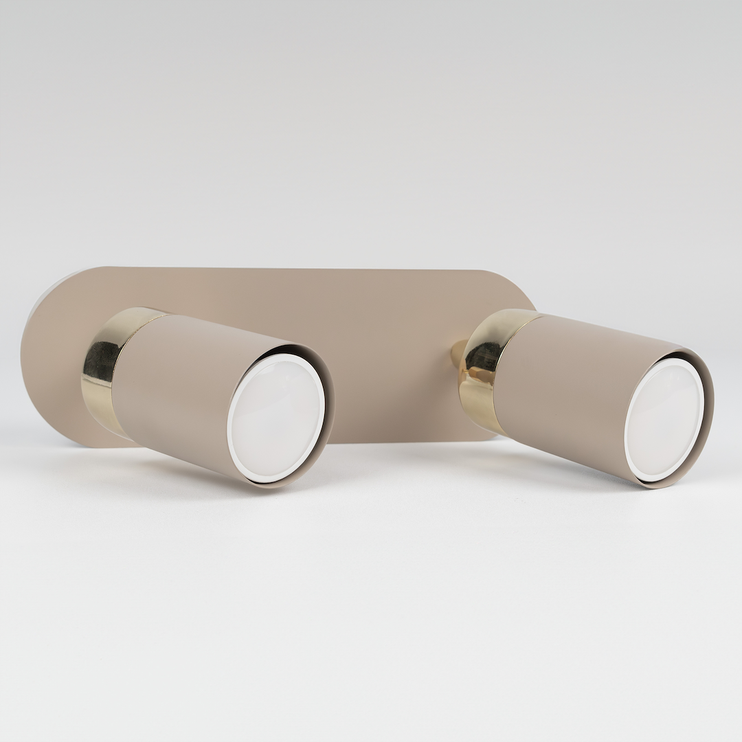 Lustra Joker Premium Beige & Gold cu 2 Spoturi Reglabile