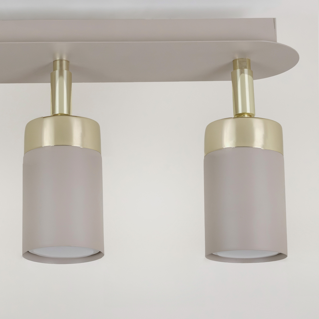 Lustra Joker Premium Beige & Gold cu 3 Spoturi Reglabile