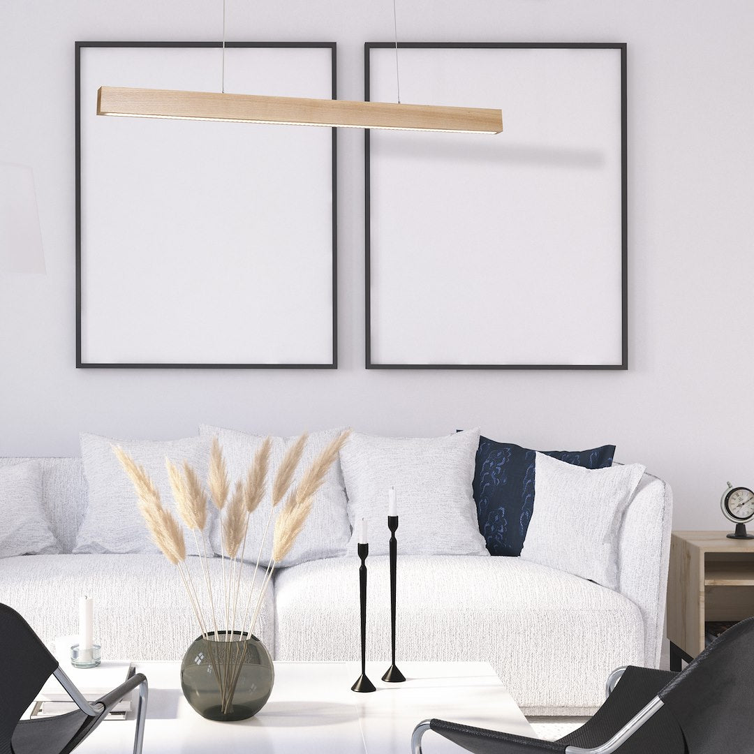 Lustra LED Suspendata Timber Wood Premium Echivalent 150W