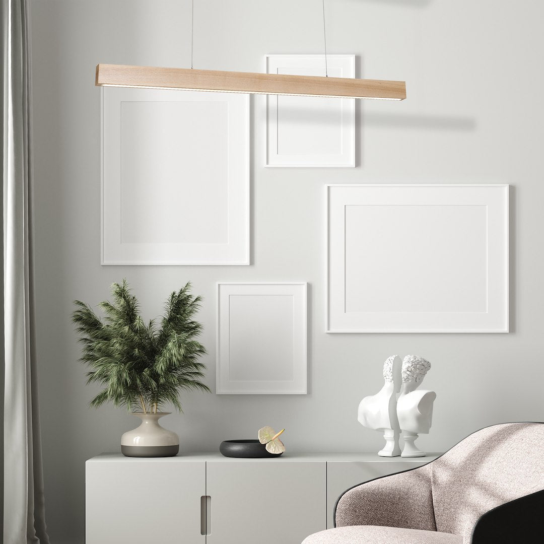 Lustra LED Suspendata Timber Wood Premium Echivalent 150W