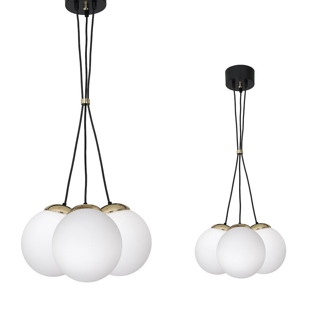 Lustra Suspendata Sparta Black & Gold Premium 3xE14