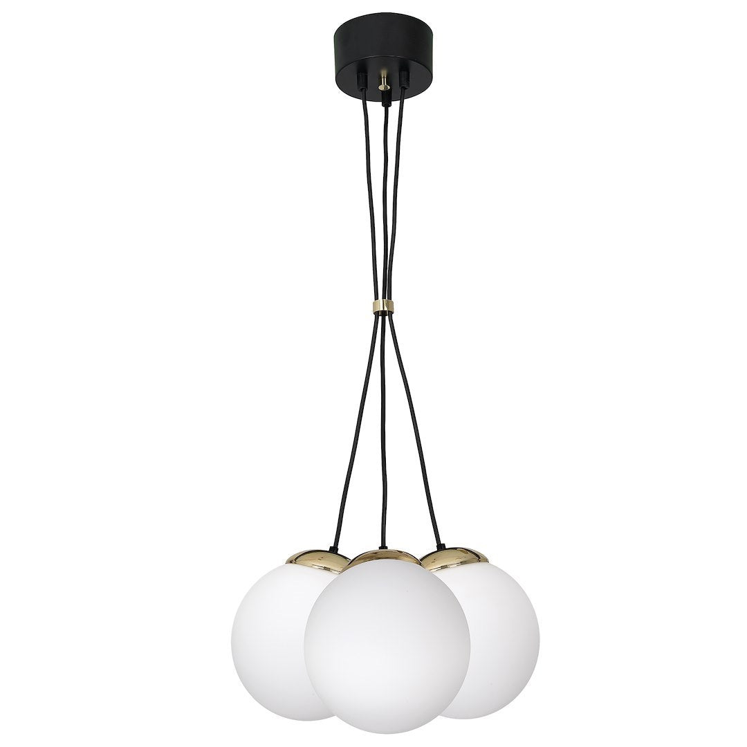 Lustra Suspendata Sparta Black & Gold Premium 3xE14