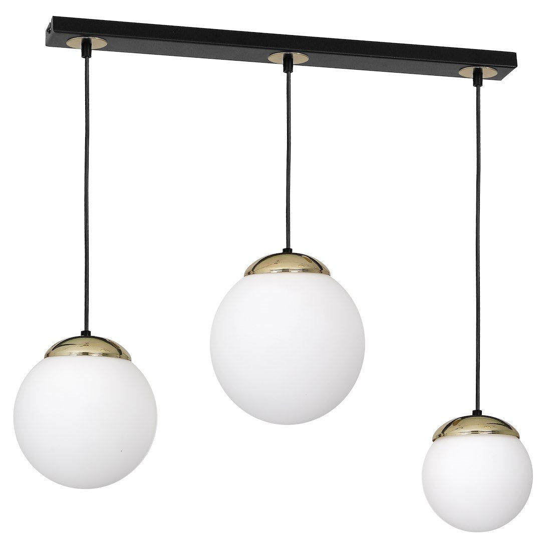 Lustra Suspendata Sparta Black & Gold Line Premium 3xE14