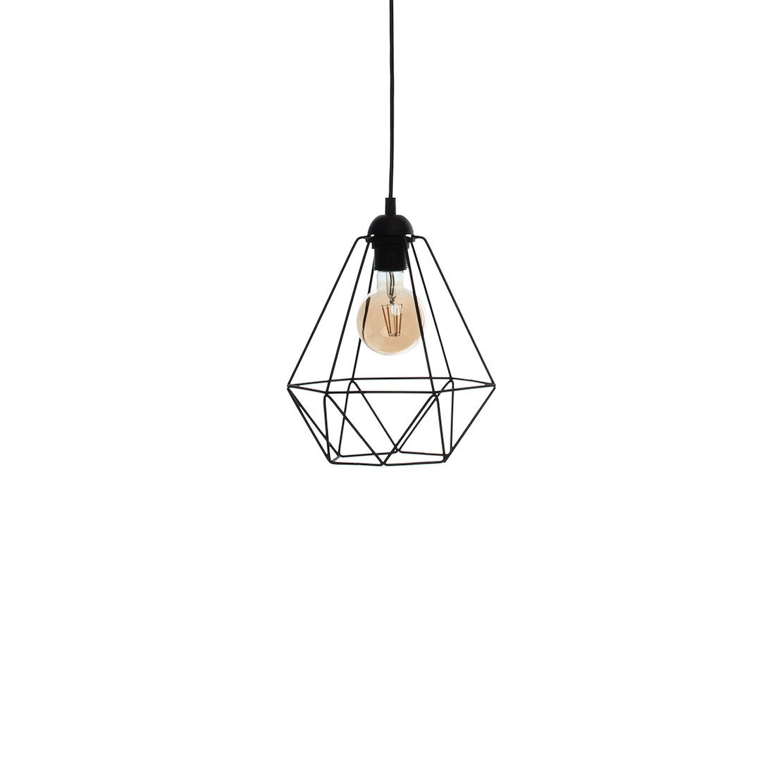 Lustra Suspendata Basket Black Premium 3xE27