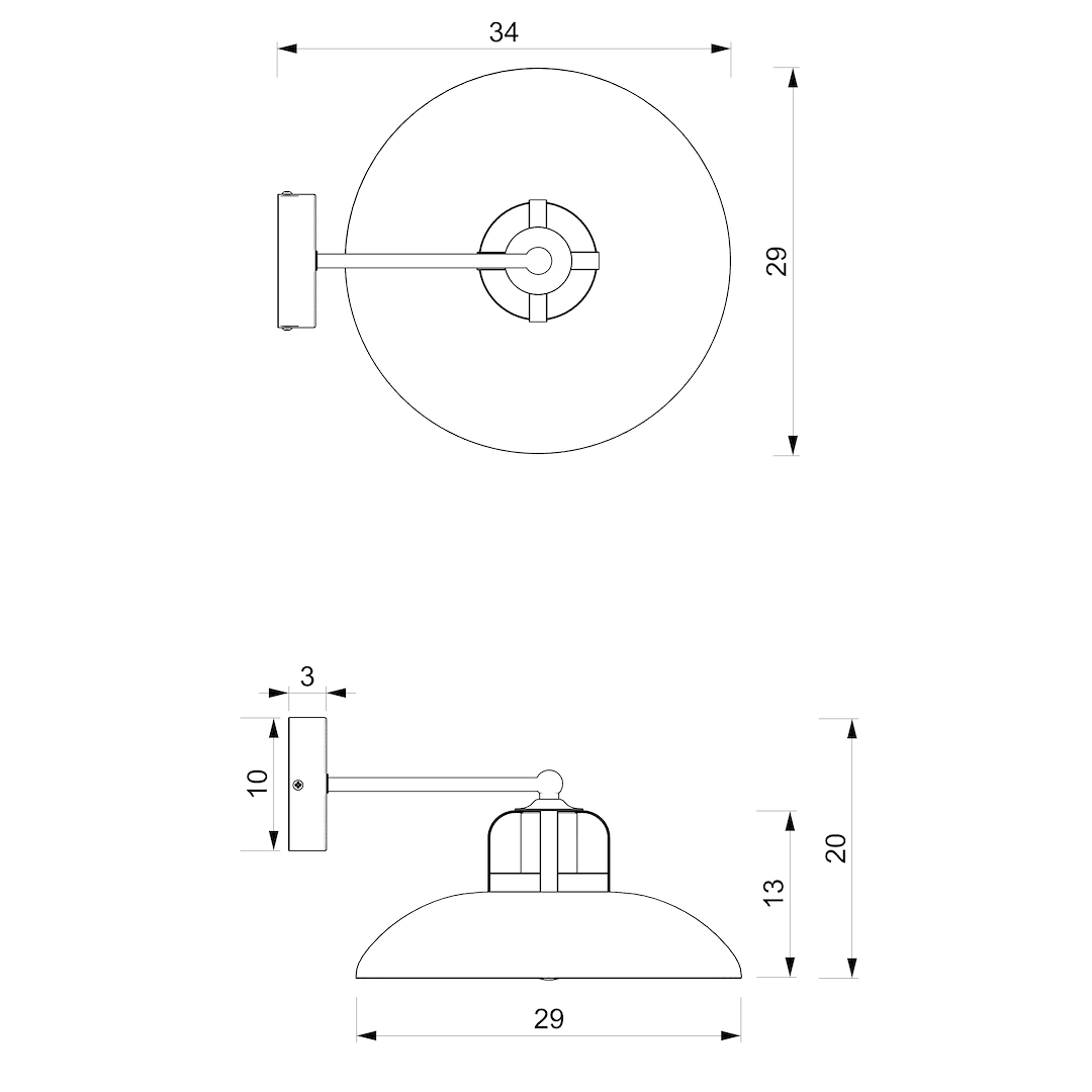 Aplica Perete Felix White & Gold Premium