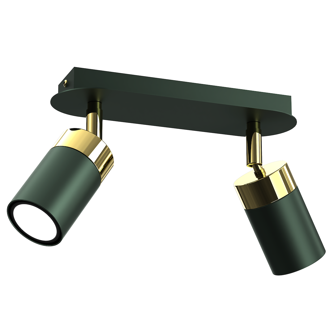 Lustra Joker Premium Green & Gold cu 2 Spoturi Reglabile
