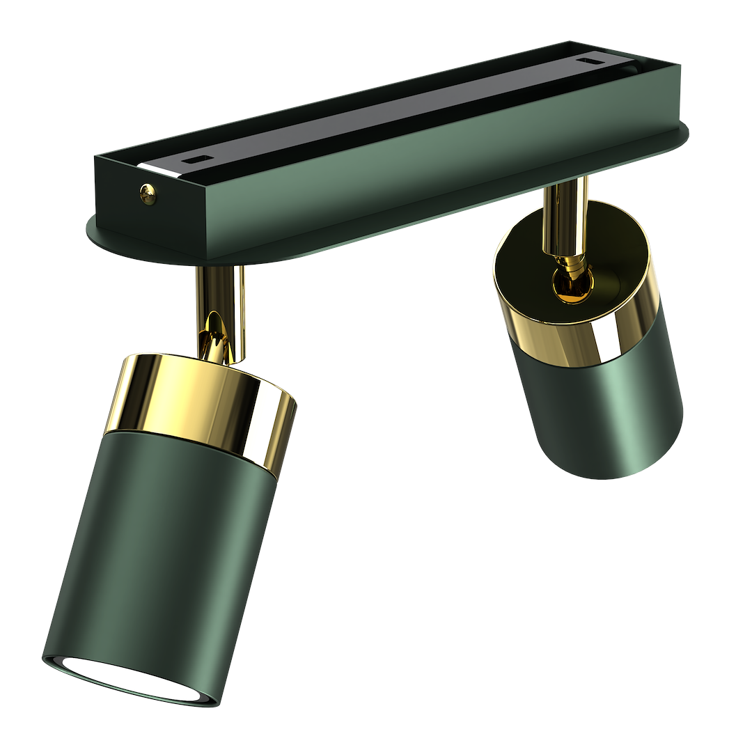 Lustra Joker Premium Green & Gold cu 2 Spoturi Reglabile
