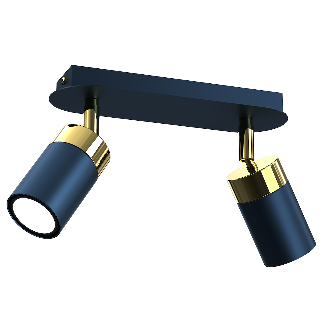 Lustra Joker Premium Dark Blue & Gold cu 2 Spoturi Reglabile