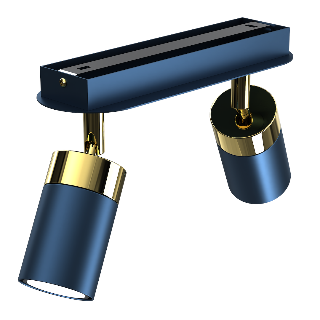 Lustra Joker Premium Dark Blue & Gold cu 2 Spoturi Reglabile