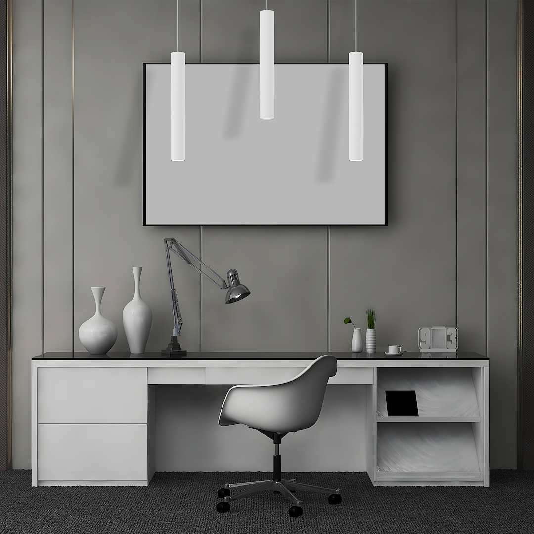 Lustra Suspendata Hudson White Premium 3xGU10