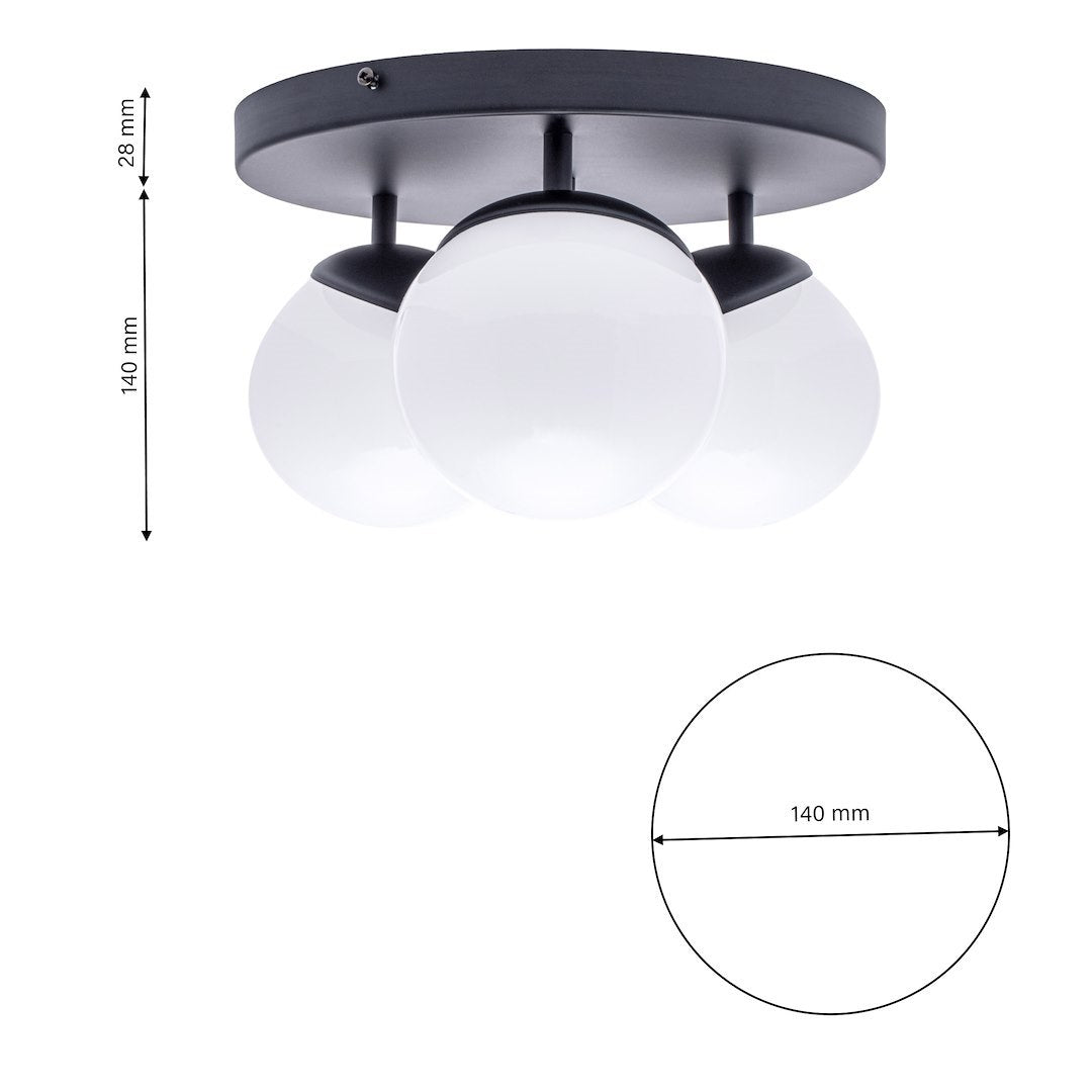 Lustra Sfera Black Premium 3xE14