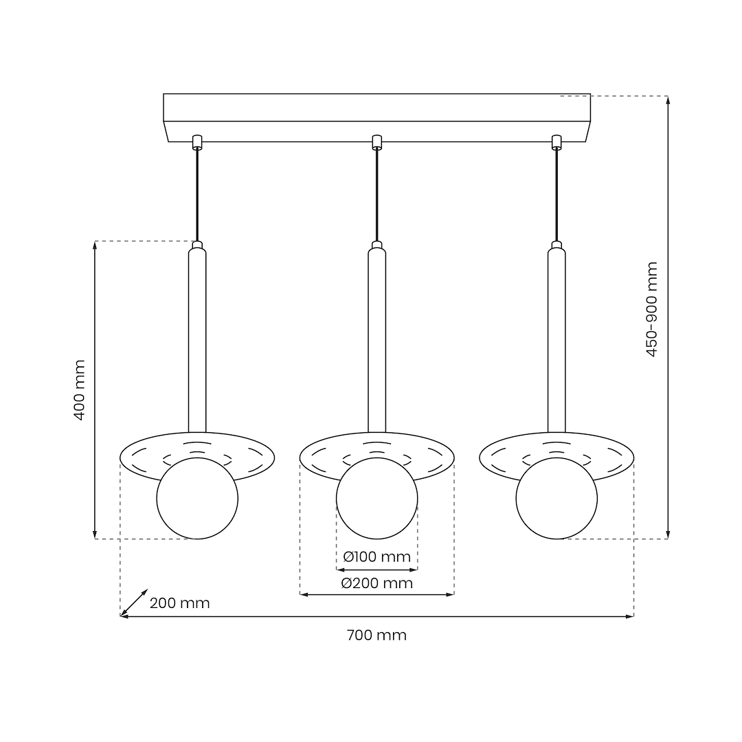 Lustra Suspendata Futura Black Premium 3xG9