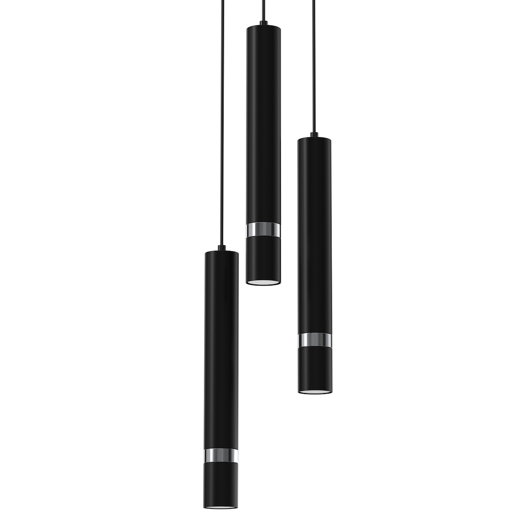 Lustra Suspendata Joker Black & Silver Circle Premium 3xGU10
