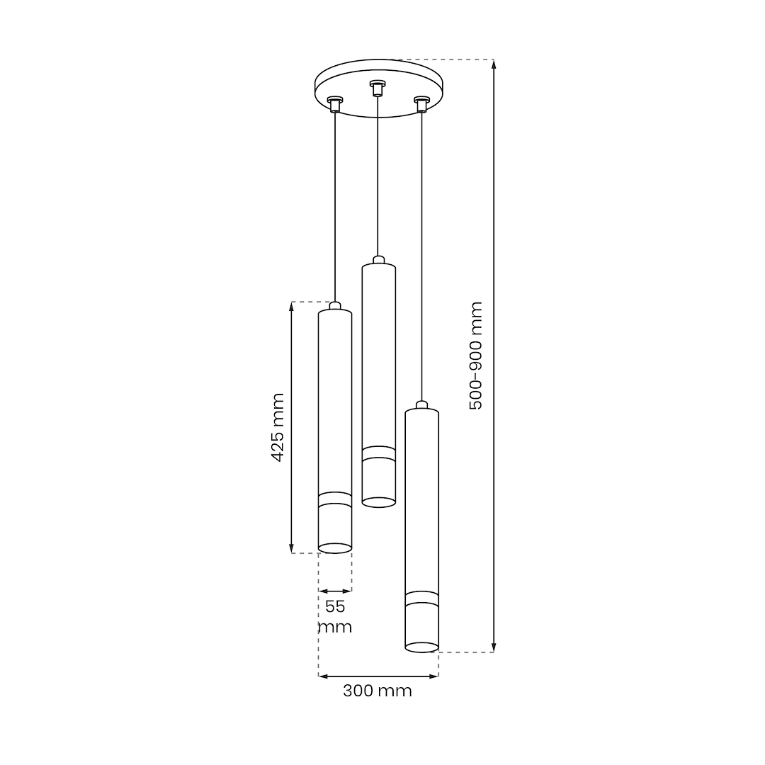 Lustra Suspendata Joker Black & Silver Circle Premium 3xGU10