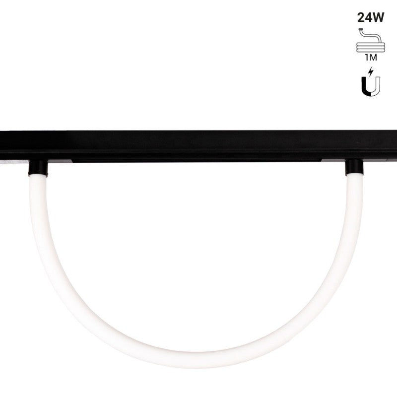 Spot LED 7W 50cm Magnetic Negru Neon Flexibil