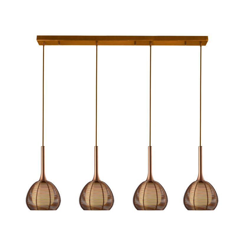 Lustra Liniara Unique Nest 4xE14 Cupru 90CM