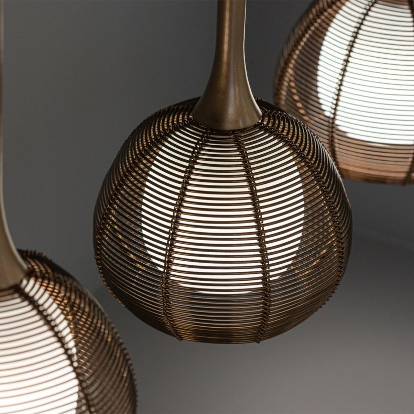 Lustra Liniara Unique Nest 4xE14 Cupru 90CM