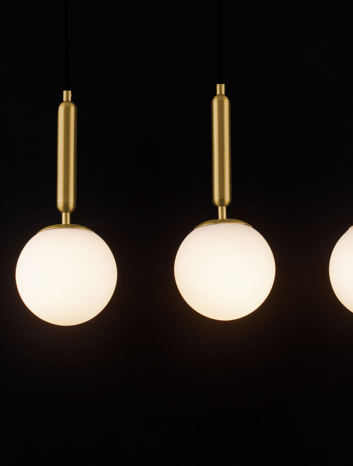 Lustra Abajur Mat Gold Suspendata Liniara Ty5128-3 Chandeliers