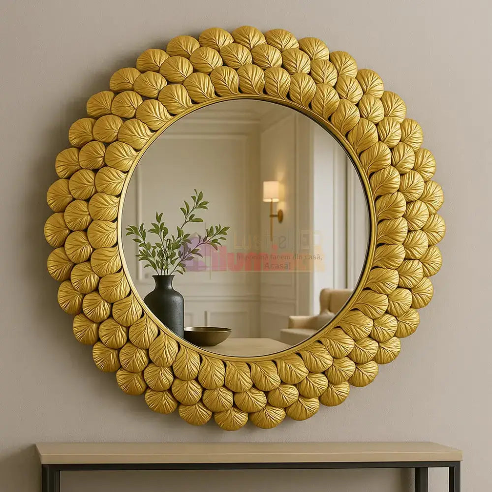 Oglindă de Perete Premium Royal Leaves AURIE / 60CM decorative mirror