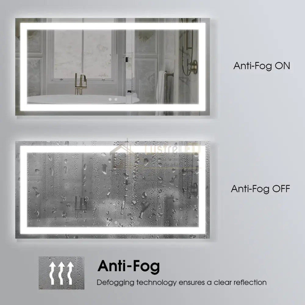 Oglinda Led 120X70Cm Functie Dezaburire Si Touch J23 Led Mirror