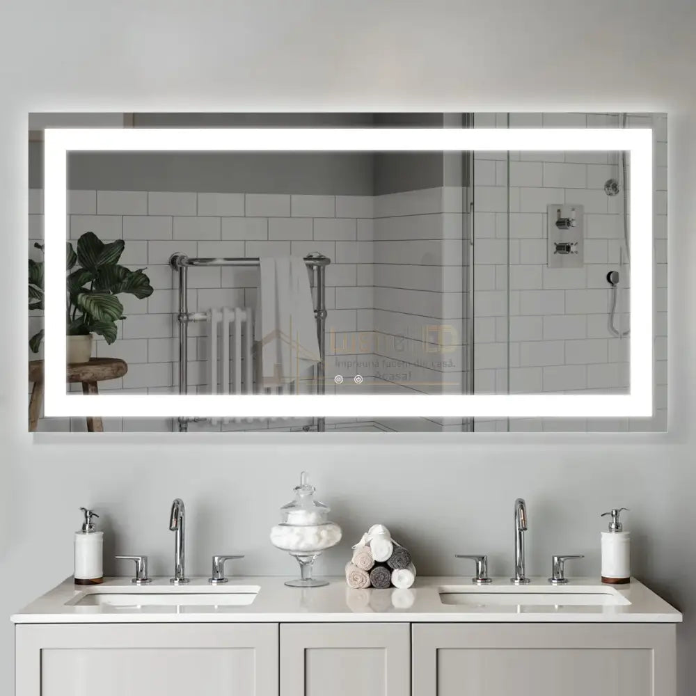 Oglinda Led 120X70Cm Functie Dezaburire Si Touch J23 Led Mirror