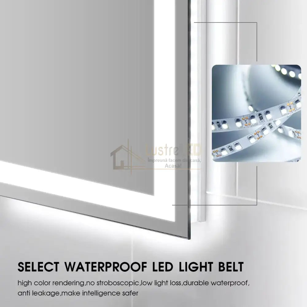 Oglinda Led 120X70Cm Functie Dezaburire Si Touch J23 Led Mirror