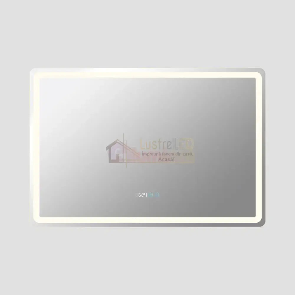 Oglinda Led 120X80Cm Dezaburire Ceas Temperatura Touch Si 3 Lumini Od058 Mirror