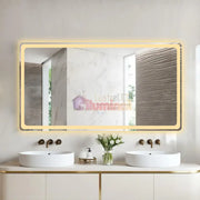 Oglinda LED 150x80CM cu Senzor Radar, 3 Lumini, Touch, Dezaburire, Ceas, Termometru lustreled.ro