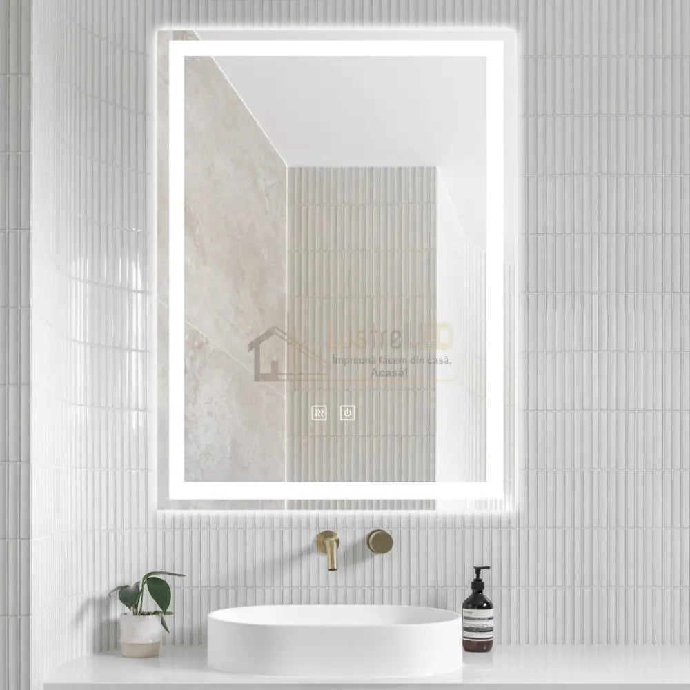 Oglinda Led 45X60Cm Functie Dezaburire Si Touch J32 Led Mirror