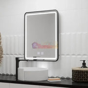 Oglinda LED 50X70cm cu Functie Dezaburire si Touch 50X70CM / NEAGRA LED MIRROR