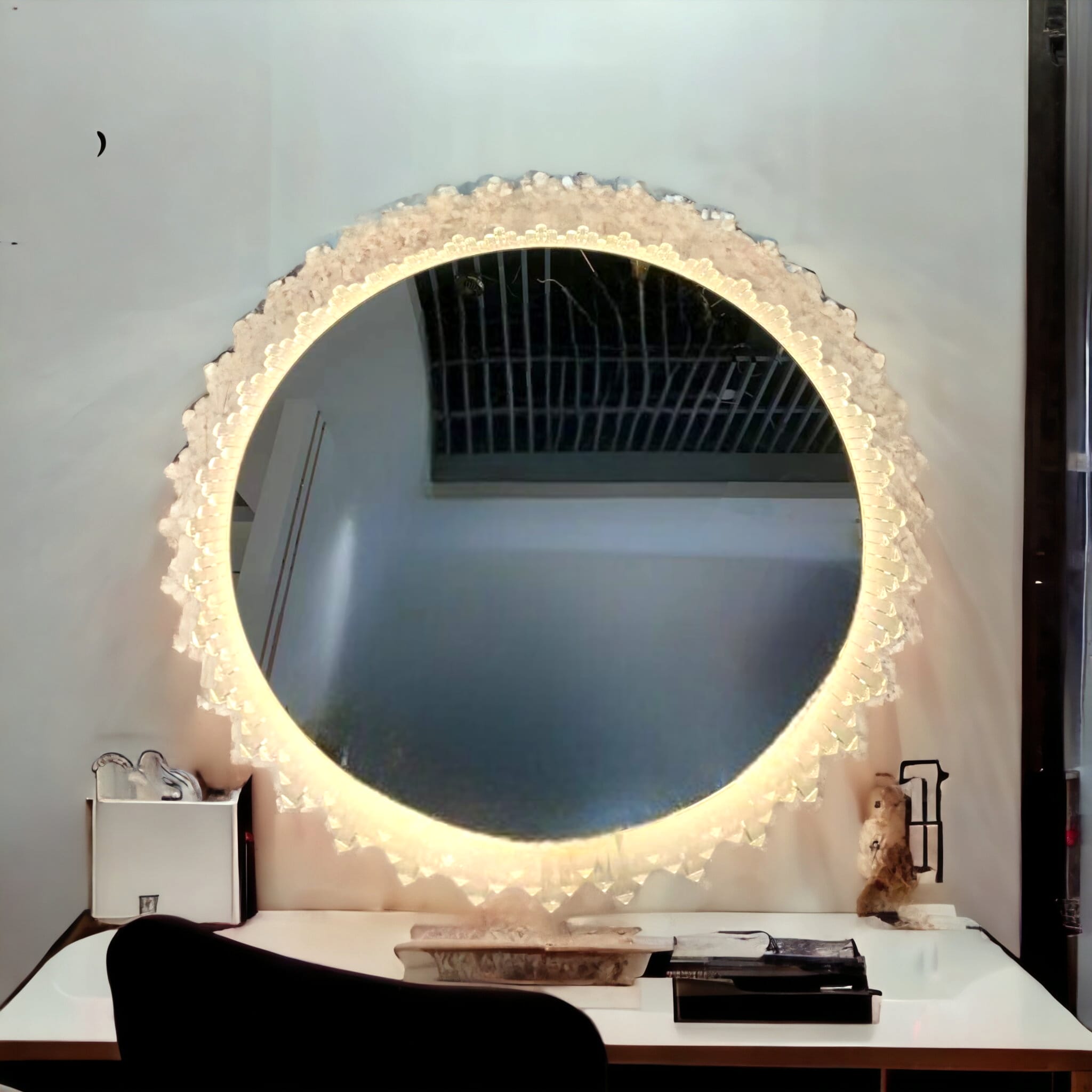 Oglinda LED Rotunda 60cm Touch 3 Lumini SunFlower BY610