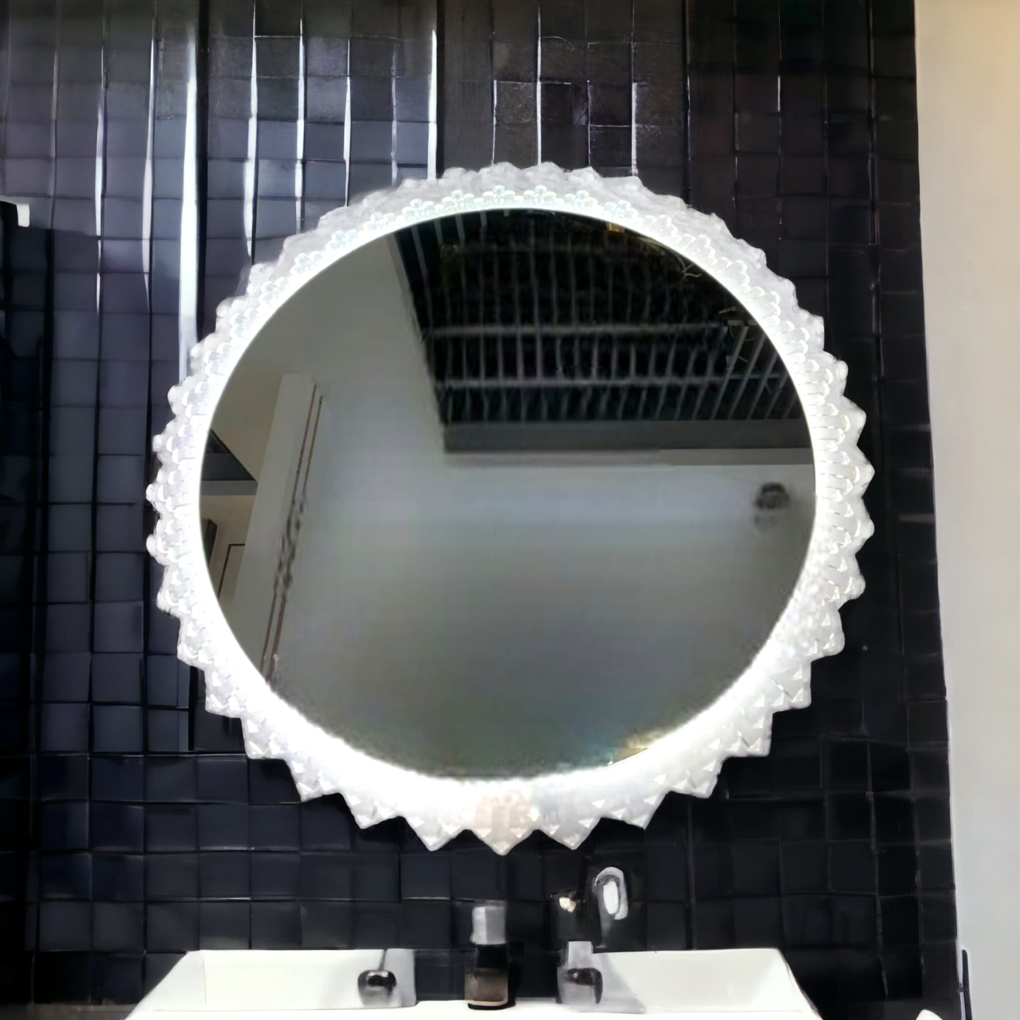 Oglinda LED Rotunda 60cm Touch 3 Lumini SunFlower BY610