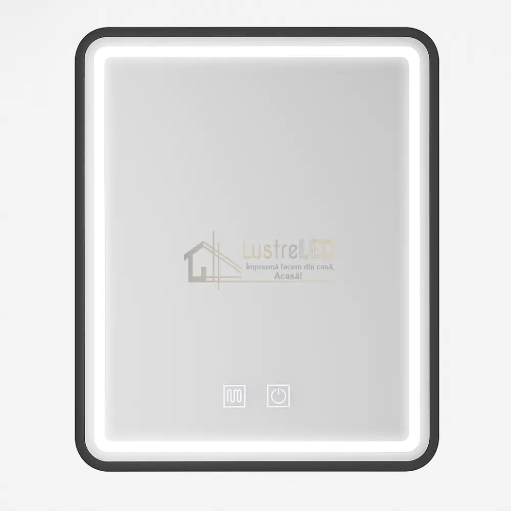 Oglinda LED 60X80cm cu Functie Dezaburire si Touch 60X80CM / NEAGRA LED MIRROR