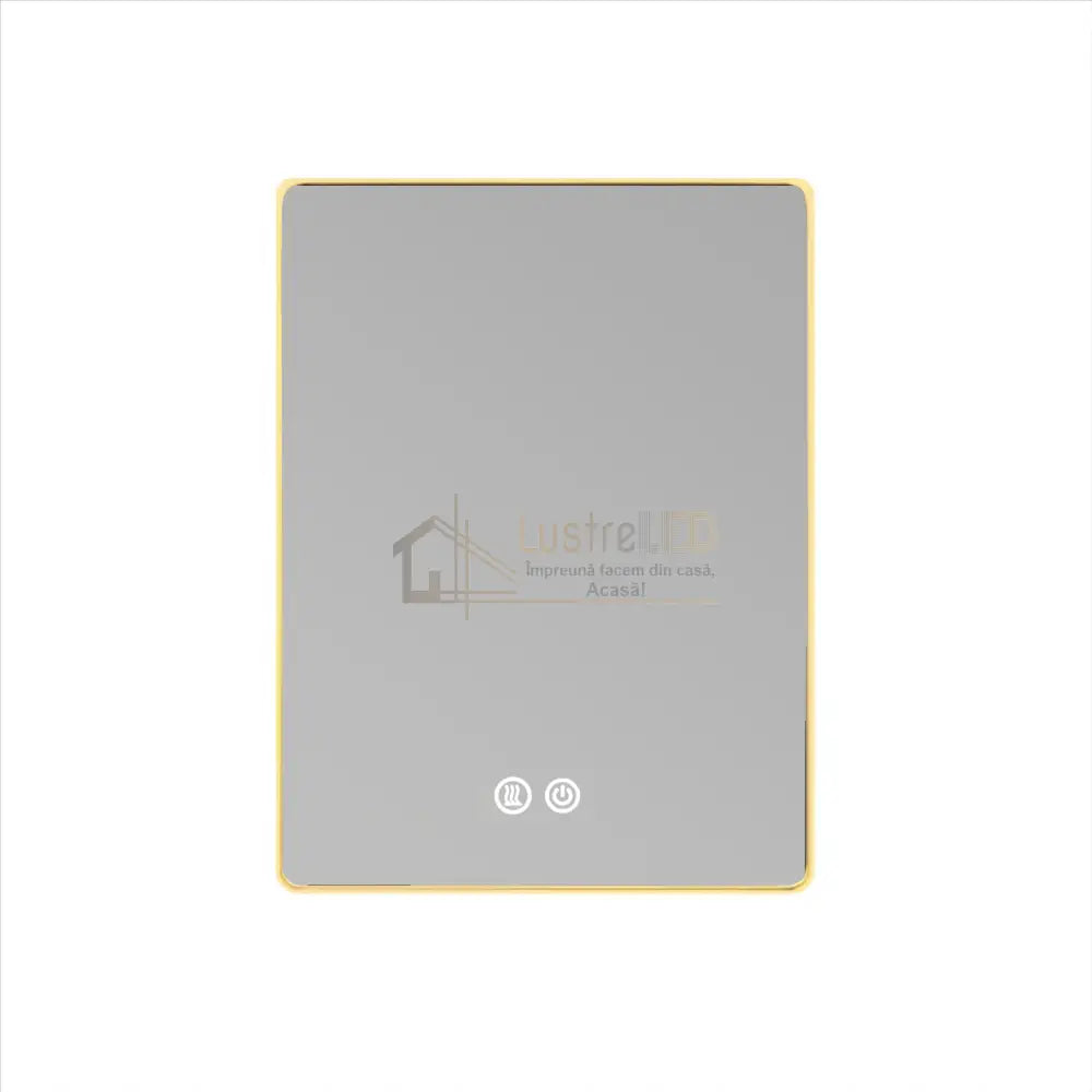 Oglinda Led 60X80Cm Rama Aurie 3 Lumini Dezaburire Si Touch Od041/Gd Led Mirror