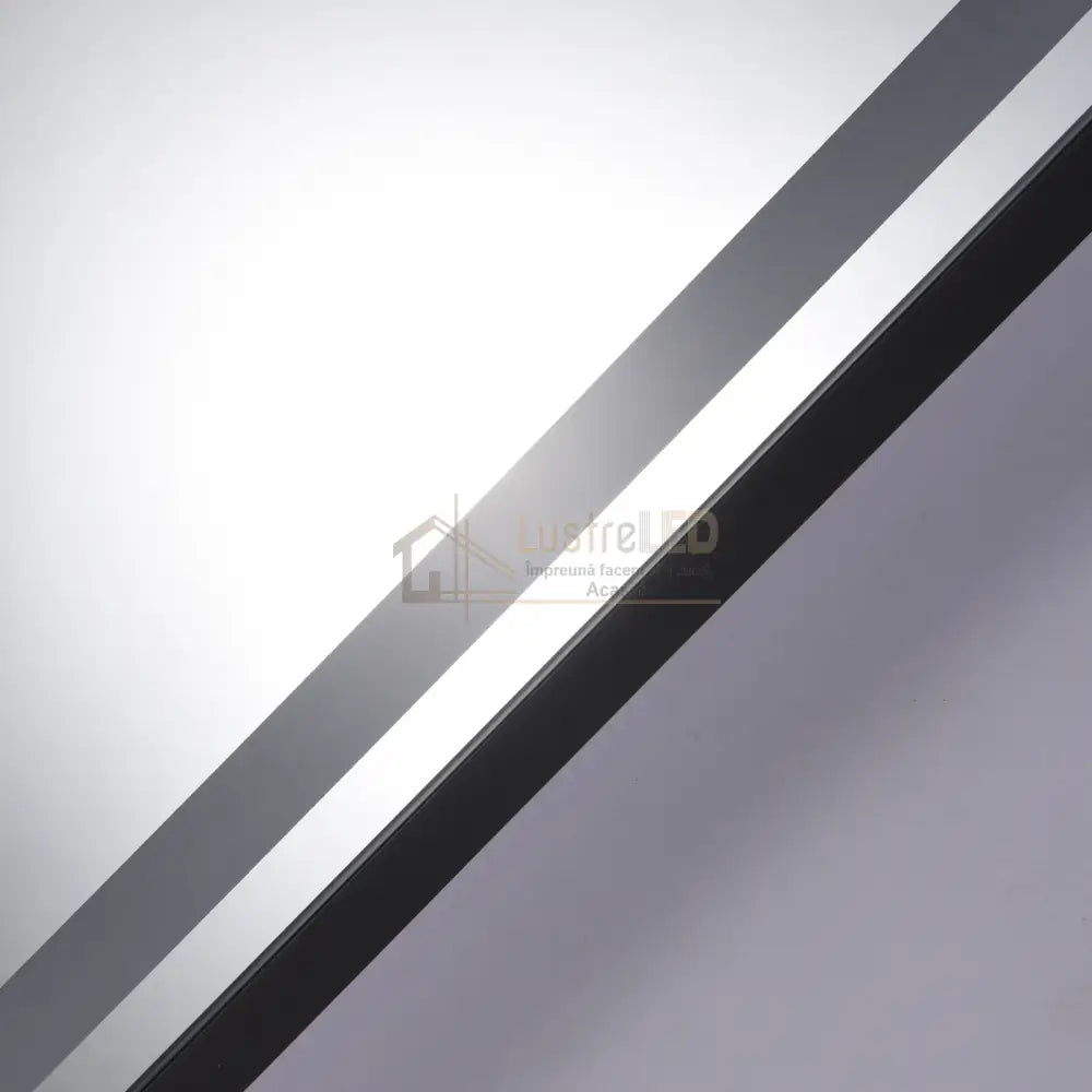 Oglinda Led 60X80Cm Rama Neagra 3 Lumini Dezaburire Si Touch Od039/Bk Led Mirror