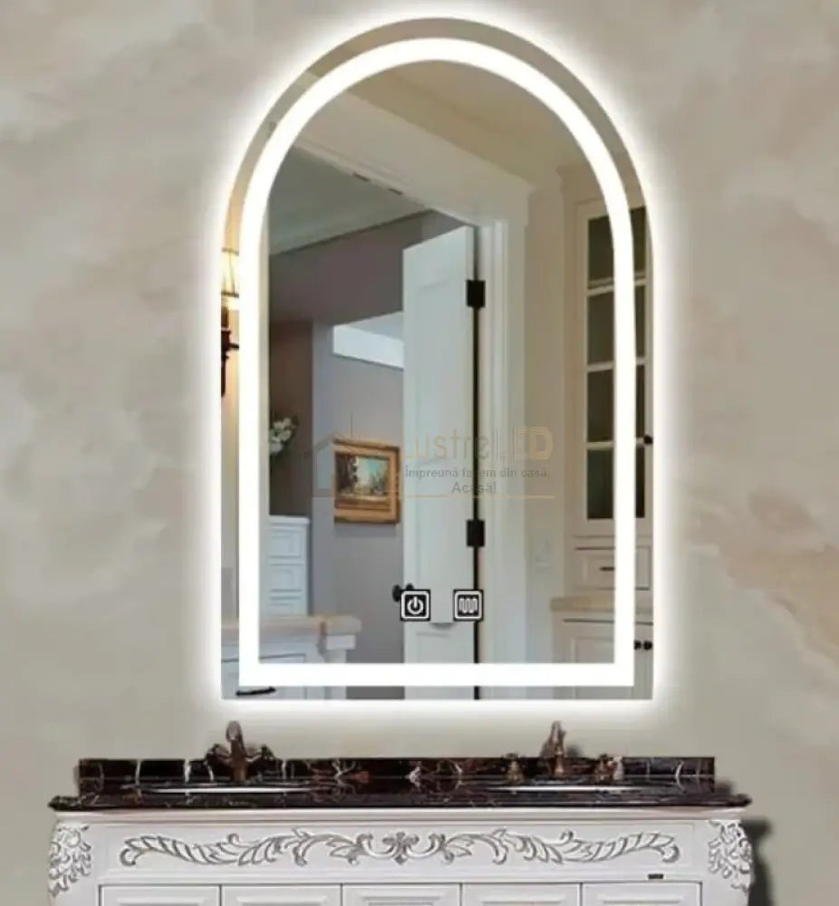 Oglinda Led Arcada 80X50Cm Functie Dezaburire Si Touch J19 Led Mirror
